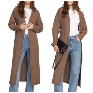 •MODERN CITIZEN• Alma Two-Way Zip‎ Long Cardigan Sweater in Brown Size Small